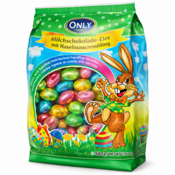 Цукерки Шоколадні яйця ONLY з горіхово-кремовою начинкою (Малі)  500 г