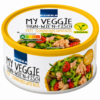 Веганський Тунець в Олії Edeka My Veggie Thun Wie'n-Fish Mit Sonnenblumenol 150 г