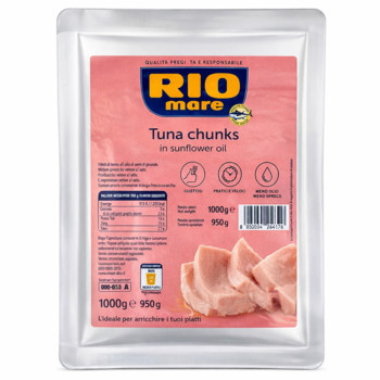 Тунець в Олії Rio mare Tuna Chunks in Sunflower oil 1 кг