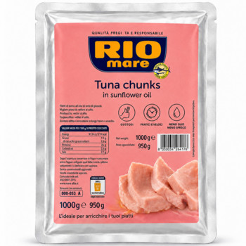 Тунець в Олії Rio mare Tuna Chunks in Sunflower Oil 1 кг