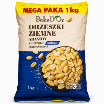 Арахіс Солений Смажений BakaD'Or Orzeszki Ziemne smazone solone 1 кг