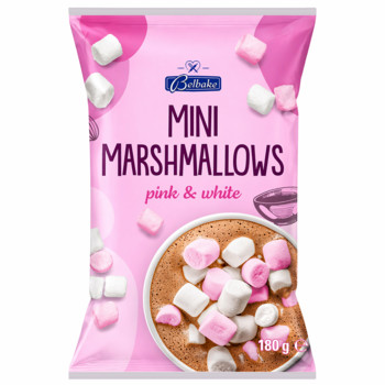 Маршмеллоу (рожеве та біле) Belbake Mini Marshmallows 180 г