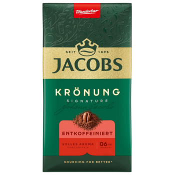 Кава Мелена без Кофеїну Jacobs Kronung Entcoffeiniert 500 г