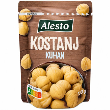 Каштани Очищені Приготовані  на Пару Alesto Kostanj Kuhan 100 г