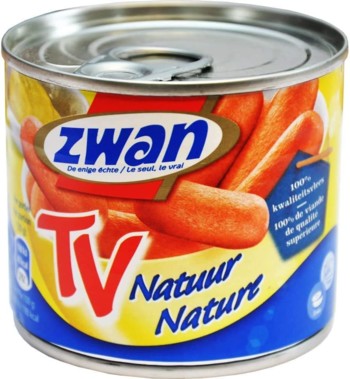 Сосиски Коктейльні Консервовані Zwan TV Natuur 230 г