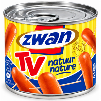 Сосиски Бельгійські Коктейльні Консервовані Zwan TV Natuur 230 г