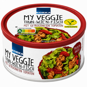 Веганський Тунець з В'ялиними Томатами Edeka My Veggie Thun Wie'n-Fish Mit Getrockneten Tomaten 150 г