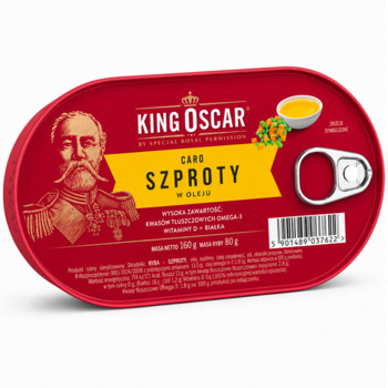Шпроти Каро в Олії King Oscar Caro Szproty w Oleju 160 г
