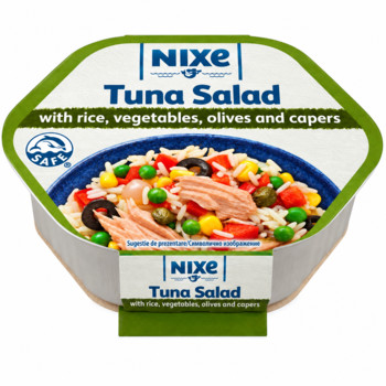 Салат з Тунцем Nixe Tuna Salad with Rice Vegetables Olives and Capers 220 г