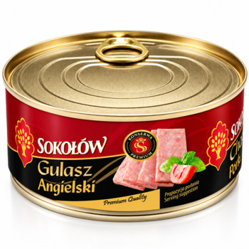 Консерва М'ясна (92% Свинина) Тушонка Sokolow Gulasz Angielski Premium 300 г
