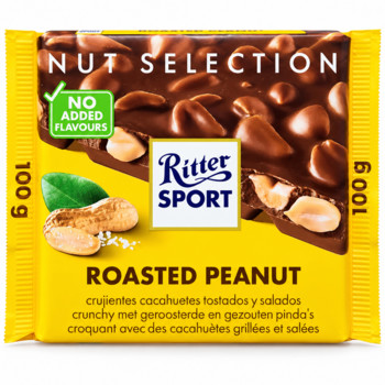Шоколад  Ritter Sport Roasted Peanut (Молочний з Смаженим Арахісом) 100 г