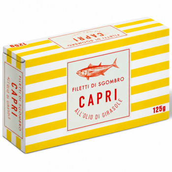 Філе Скумбрії в Олії Capri Filetti di Sgombro all'Olio di Girasole 125 г
