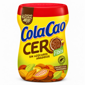 Какао-напій Розчинний ColaCao Cero з Клітковиною без Додавання Цукру 325 г