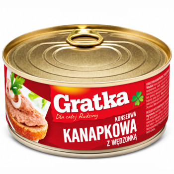 Консерва М'ясна Бутербродна з Копченим М'ясом Gratka Konserwa Kanapkowa z Wedzonka 300 г