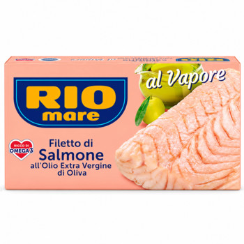 Філе Лосося на Пару в Оливковій Олії Extra Vergine Rio mare Filetto di Salmone all'Olio Extra Vergine di Oiva 125 г