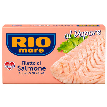 Філе Лосося на Пару в Оливковій Олії  Rio mare Filetto di Salmone all'Olio di Oiva 125 г