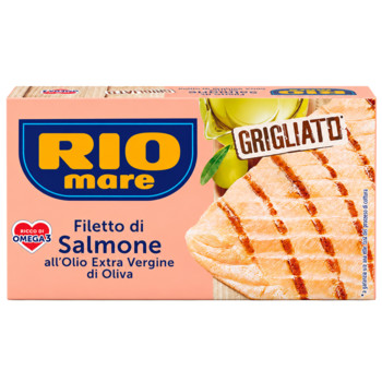 Філе Лосося на Грилі в Оливковій Олії Extra Vergine Rio mare Filetto di Salmone Grigliato all'Olio Extra Vergine di Oiva 125 г