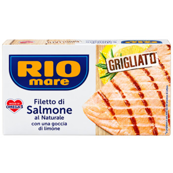 Філе Лосося на Грилі у Власному Соку з Лимоном Rio mare Filetto di Salmone Grigliato Al Naturale con una goccsf di limone 125 г
