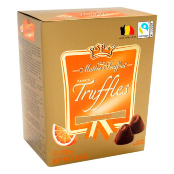 Шоколадні цукерки Maitre Truffout, Truffles Orang, 200 г