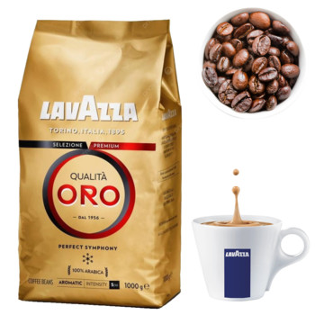 Кава в Зернах Лавацца Оро 100% Арабіка,  Lavazza Qualita ORO, 100% Arabica 1кг