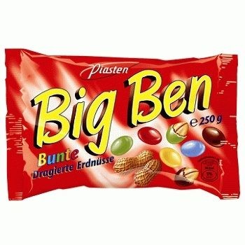 Драже Арахіс в молочному шоколаді (в кольоровій глазурі) Big Ben, 250 г.