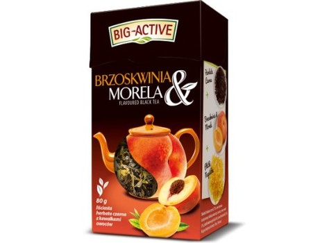 Чай BIG-ACTIV, Чорний з персиком та абрикосом , 100г., розсипний
