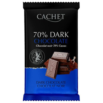 Шоколад Cachet Екстра Чорний 70% какао, 300г. (21645)