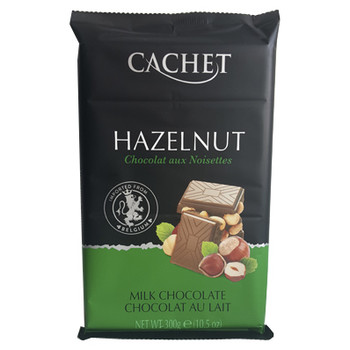 Шоколад Cachet молочний з фундуком 32% какао , 300г. (21648)