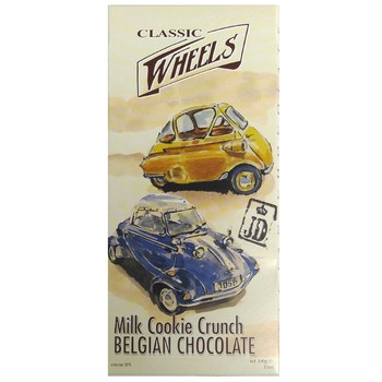 Шоколад Classic Wheels, Milk Cookie Crunch Belgian Chocolate, 100 г
