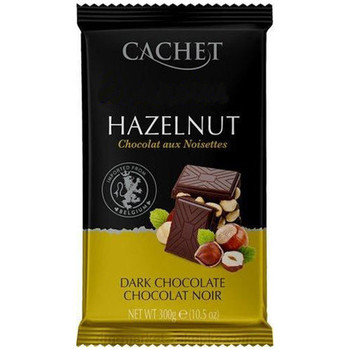 Шоколад Cachet чорний з фундуком 54% какао , 300г. (21649)