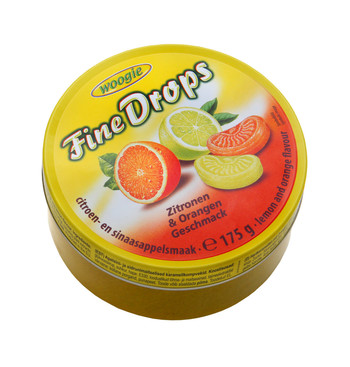Льодяники Fine Drops Апельсин та Лимон, 200 г