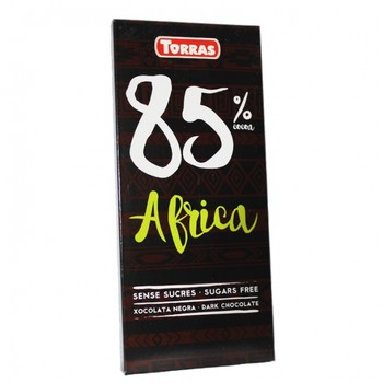 Шоколад Torras NEGRA Africa 85% (екстра чорний 85%) без глютену, без цукру, 100 г