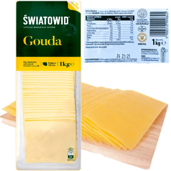 Сир Нарізаний Слайсами Святовід Гауда Swiatowid Gouda, 1 кг