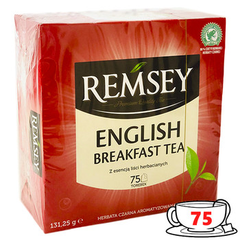 Чай REMSEY English Breakfast, 131.25 г. (75 пакетиків)