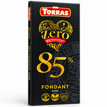 Шоколад Чорний Torras Zero 85% Какао без Цукру та Глютену 100 г