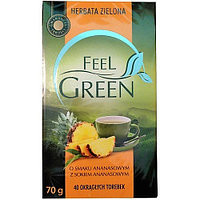Чай Feel Green зелений з ананасом, 40 пакетів, 70 г