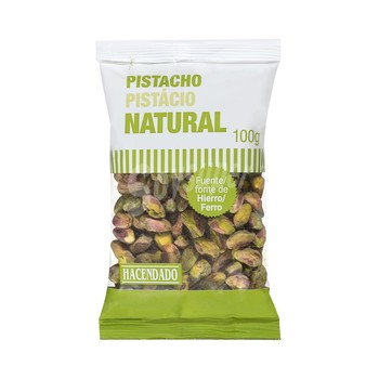 Фісташки натуральні (не солені, не смаженні) очищенні Pistacho Natural, Hacendado, 100 г